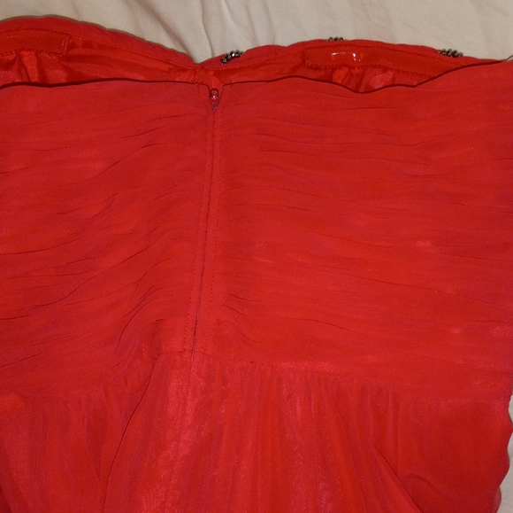 Calvin Klein: Dark-Peach-Long-Flowing-Formal Sweetheart Strapless Gown SZ 4 EPLC - Picture 15 of 15